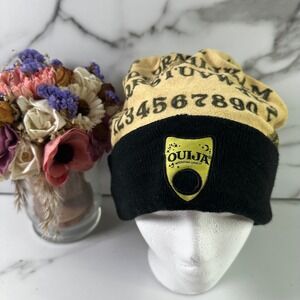 Ouija Mystifying Oracle Beanie Hat Letters Numbers Black Band Warm Winter